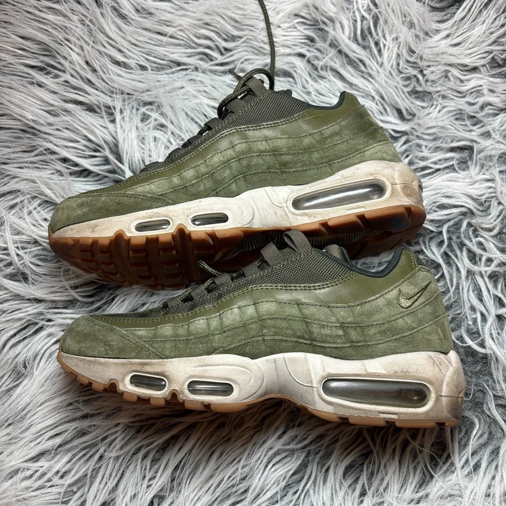 Nike Air Max 95‎ SE Olive Canvas Running Sneakers Men's Size 8 US AJ2018-300